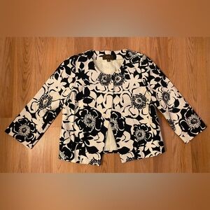 Merona Floral Black and White Women's Jacket